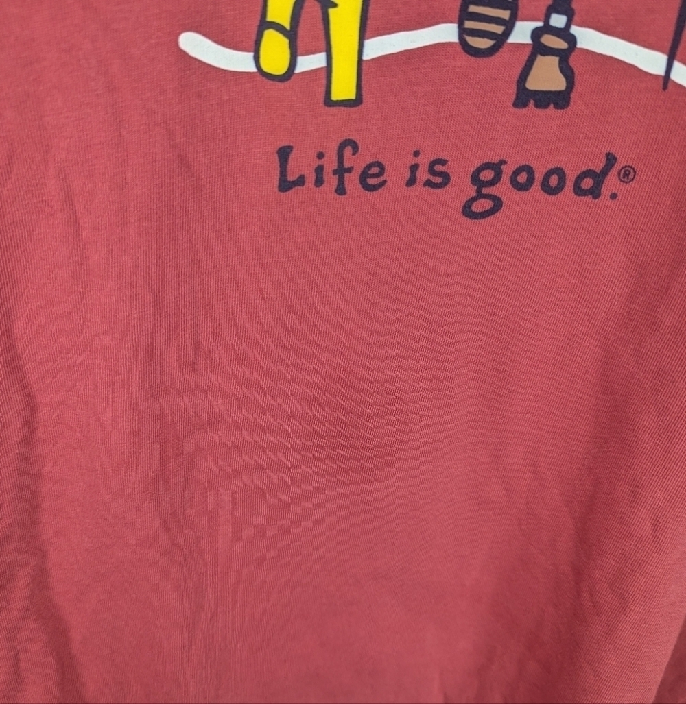 Life is Good hiking dog outdoor nature running Tshirt size men's XL - Picture 3 of 5